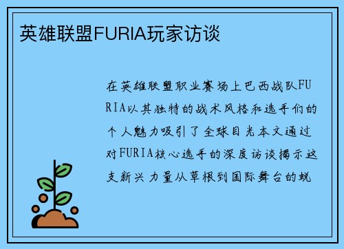 英雄联盟FURIA玩家访谈